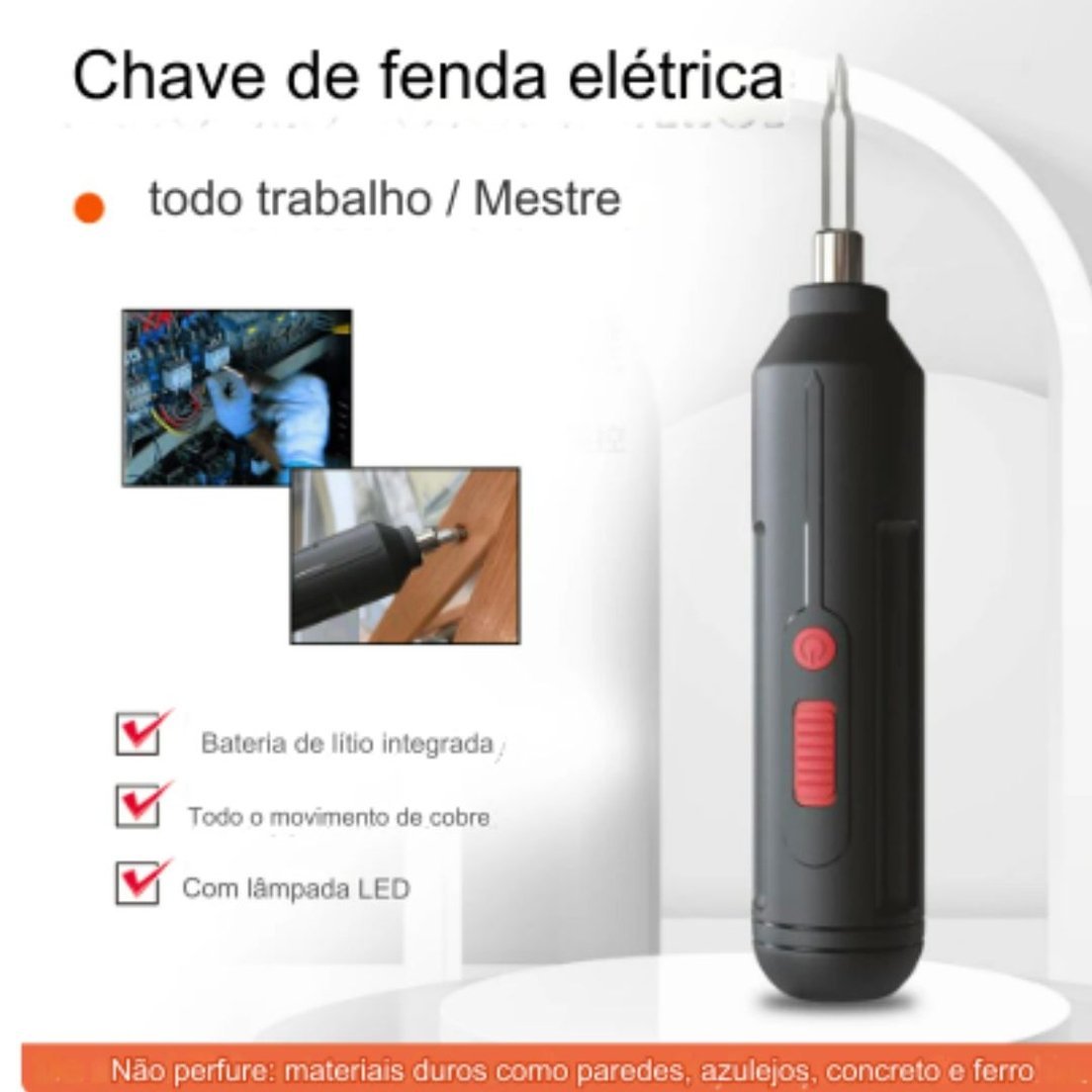 Chave de Fenda Elétrica sem Fio Recarregável - 2