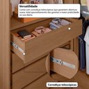 Ver imagem 5 de Closet Casal Salvo 4 Gavetas 7 Prateleiras Freijó/branco - Pnr Móveis