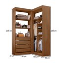 Ver imagem 2 de Closet Casal Salvo 4 Gavetas 7 Prateleiras Freijó/branco - Pnr Móveis