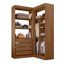 Ver imagem 1 de Closet Casal Salvo 4 Gavetas 7 Prateleiras Freijó/branco - Pnr Móveis