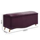 Ver imagem 4 de Calçadeira Sapateira Baú Holanda 1,40 Roxo - Shop Das Cabeceiras