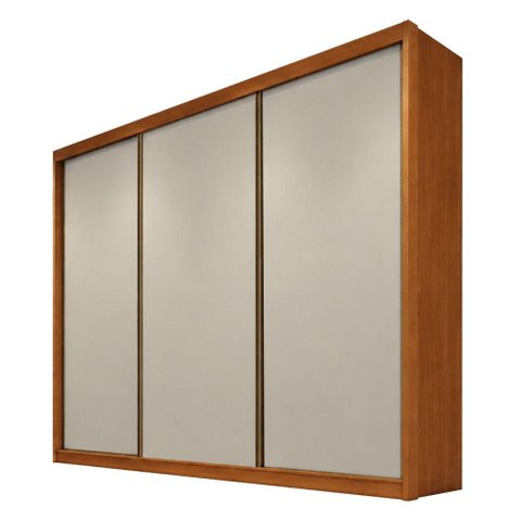 Guarda Roupa Casal Londres 3 Portas 4 Gavetas Cinamomo Fendi - Novo Horizonte