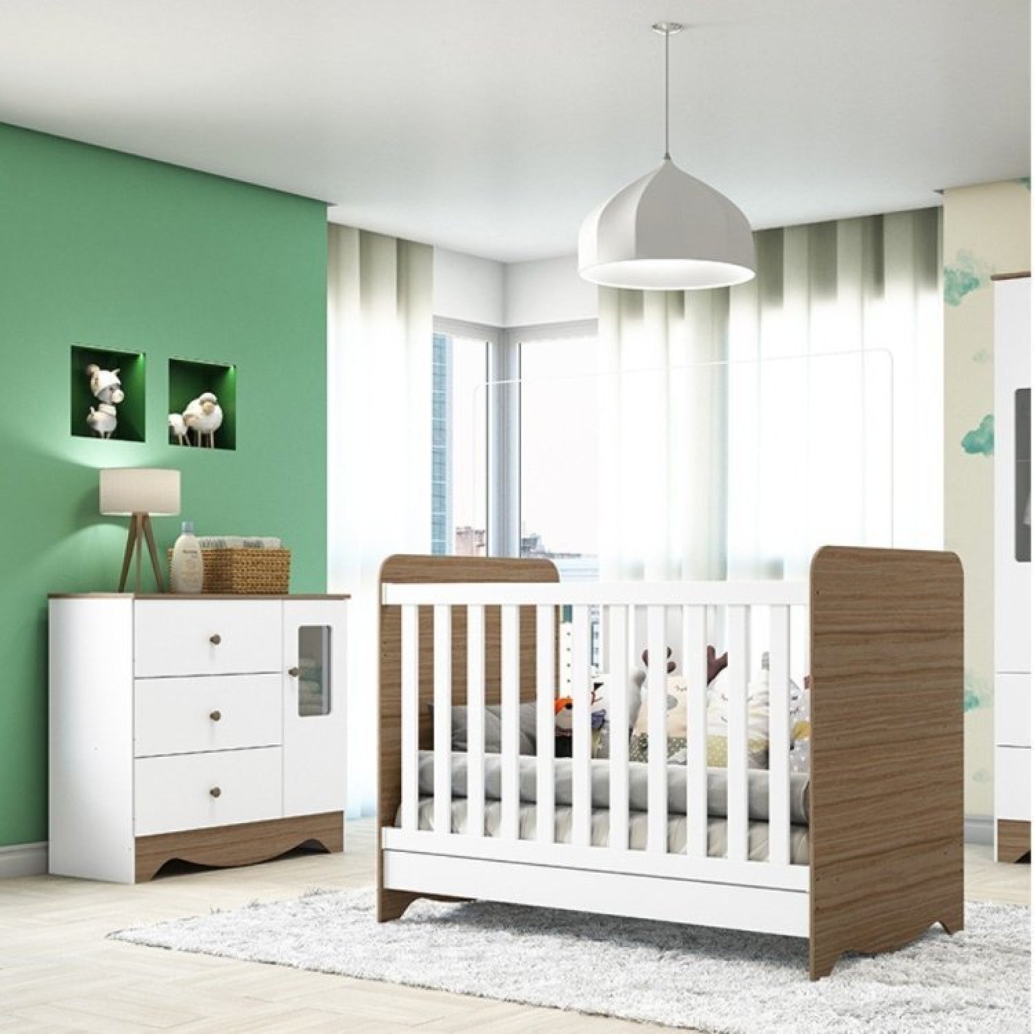 Quarto de Bebê com Berço Americano 3 em 1 e Cômoda 1 Porta com Janela Pirueta Espresso Móveis Menor preço em Quarto de Bebê com Berço Americano 3 em 1 e Cômoda 1 Porta com Janela Pirueta Espresso Móveis
