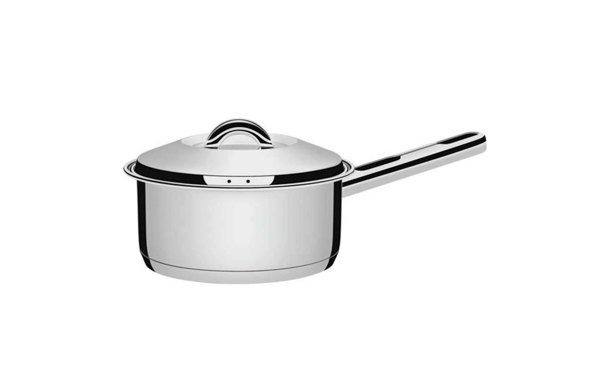 Panela Tramontina Solar em Aço Inox Fundo Triplo com Tampa e Cabo 16 Cm 1,4 L Tramontina