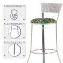 Ver imagem 4 de Banqueta Bistro para Bar, Cozinha, Balcão em Alumínio e Fibra Tc Zanutto 5 Unidades Marmore