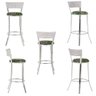 Banqueta Bistro para Bar, Cozinha, Balcão em Alumínio e Fibra Tc Zanutto 5 Unidades Marmore - 5