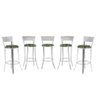 Banqueta Bistro para Bar, Cozinha, Balcão em Alumínio e Fibra Tc Zanutto 5 Unidades Marmore - 1
