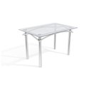 Ver imagem 1 de Mesa Elba Cromada com Tampo de Vidro Incolor 1,20m