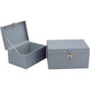 Ver imagem 5 de HOME&CO VÊNUS CAIXA ORGANIZADORA SINTÉTICO AZUL 2PÇ