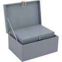 Ver imagem 4 de HOME&CO VÊNUS CAIXA ORGANIZADORA SINTÉTICO AZUL 2PÇ