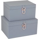 Ver imagem 1 de HOME&CO VÊNUS CAIXA ORGANIZADORA SINTÉTICO AZUL 2PÇ