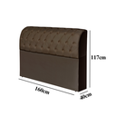 Ver imagem 3 de Cabeceira Estofada Marrom para Cama Box 1,60 Queen com Baú Organizador