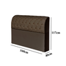 Cabeceira Estofada Marrom para Cama Box 1,60 Queen com Baú Organizador - 3