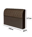 Ver imagem 3 de Cabeceira Estofada Marrom para Cama Box 1,60 Queen com Baú Organizador