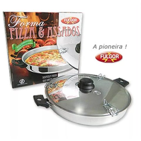 Frigideira Forma de Pizza 28cm Polida para Fogão - Fulgor