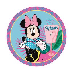 Toalha de Praia Infantil Redonda Minnie Califórnia - 1