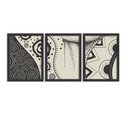 Ver imagem 1 de Kit 3 Quadros Étnico Preto E Branco