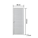 Ver imagem 3 de Porta de Alumínio Palheta 210x80cm Hale Esquadrias Abertura Direita