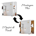 Ver imagem 4 de Espelharia Armário Banheiro Moderna MDP Resistente 1 Porta:Branco