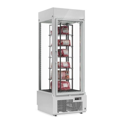 Expositor de Carnes Giratório Ilha Gelopar GEVG075 6 Prateleiras 6 Portas Branco 220V