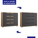 Ver imagem 4 de Cômoda Doble 8 Gavetas Freijó/titanium - Móveis Albatroz