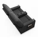 Ver imagem 7 de Poltrona do Papai Reclinável Sala de Cinema Palace 2 Lugares Manual Baú Usb Linho Chumbo G23 Encantu