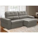 Ver imagem 2 de Sofá Retrátil Reclinável para Sala 3 Lugares 230cm Samir F04 Veludo Marrom Claro - Lyam Decor