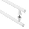 Puxador alumínio tubular redondo para portas 30x40cm branco - 2