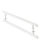 Puxador alumínio tubular redondo para portas 30x40cm branco - 1