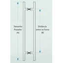 Ver imagem 3 de Puxador alumínio tubular redondo para portas 30x40cm branco
