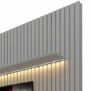 Ver imagem 4 de Home Suspenso 2.3 Ripado com LED Nobre Cinza com Off White - Gelius Móveis