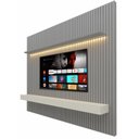 Ver imagem 1 de Home Suspenso 2.3 Ripado com LED Nobre Cinza com Off White - Gelius Móveis