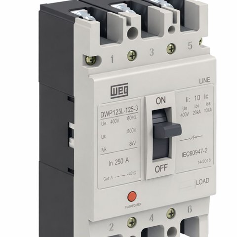Disjuntor Caixa Moldada Dwp125l-100-3 100a 3p 14256832 Weg
