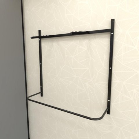 Arara de Roupas Closet Quarto com 6 Peças Regulável 100x100 Cm Cor Preto Modelo Clst1p26
