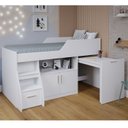 Ver imagem 1 de Cama Infantil Multifuncional Alta com Armário Inferior Bianca 