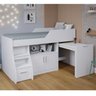 Cama Infantil Multifuncional Alta com Armário Inferior Bianca  - 1