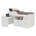 Ver imagem 2 de Cama Infantil Multifuncional Alta com Armário Inferior Bianca 