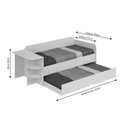 Ver imagem 3 de Bicama Infantil Multifuncional com Escrivaninha Aghata 