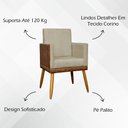 Ver imagem 6 de Kit 12 Poltronas Decorativas para Escritório Lis Corino e Pé Palito - Nude Suede Corino
