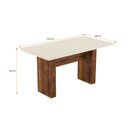 Ver imagem 2 de Conjunto Sala de Jantar Mesa Urca 150x80cm Tampo Vidro/MDF com 6 Cadeiras Vivace 