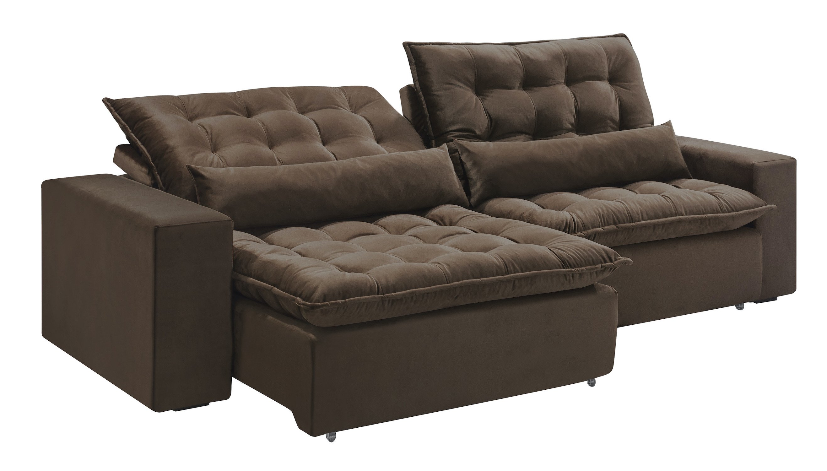 Sofá Madri Retrátil e Reclinável 2,30m 3 Lugares Onix MadeiraMadeira