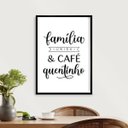 Ver imagem 1 de Quadro Família Unida e Café Quentinho 24x18cm - com Vidro:moldura Branca