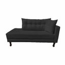 Ver imagem 1 de Divã Recamier Troya 2,00 Cm Lado Direito Suede Preto Grafite