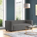 Ver imagem 1 de Sofá Namoradeira Amsterdam 1,40m Suede Cinza - Inova Decorações