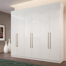 Guarda Roupa Santos Andirá Imaginare 6 Portas e 4 Gavetas Branco - 2