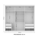 Ver imagem 5 de Guarda Roupa Santos Andirá Imaginare 6 Portas e 4 Gavetas Branco