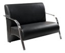 Ver imagem 3 de Conjunto Sevilha 2 Poltronas + 1 Namoradeira Braço Metal Decoração Recepção Sala - Corino Preto