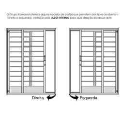 Porta de Aluminio Balcão 210x160cm 2 Folhas com Vidro Liso e Batente 7,9cm Cristal Ultra Ramassol - 7