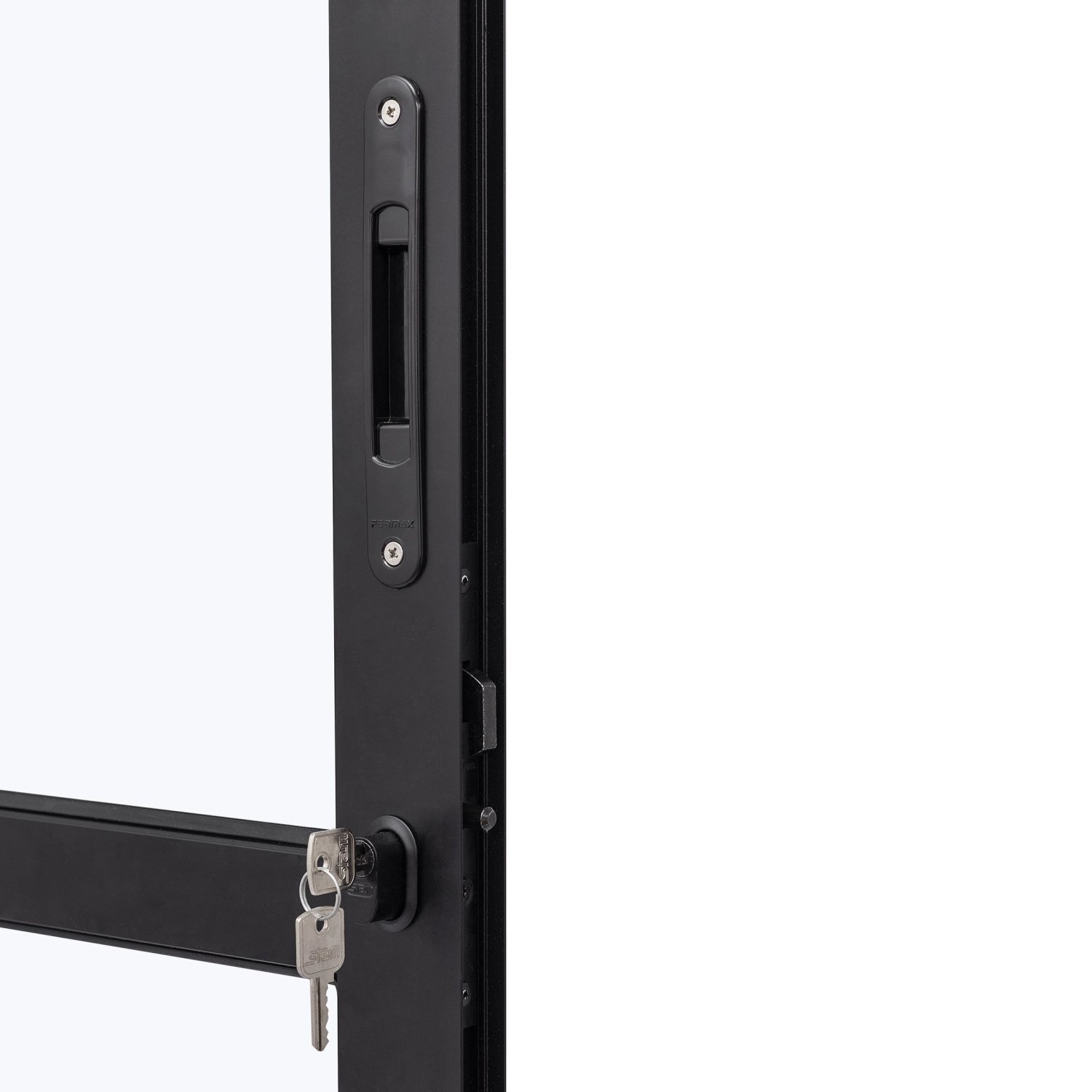 Porta de Aluminio Balcão 210x160cm 2 Folhas com Vidro Liso e Batente 7,9cm Cristal Ultra Ramassol - 5