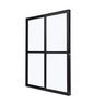 Porta de Aluminio Balcão 210x160cm 2 Folhas com Vidro Liso e Batente 7,9cm Cristal Ultra Ramassol - 1